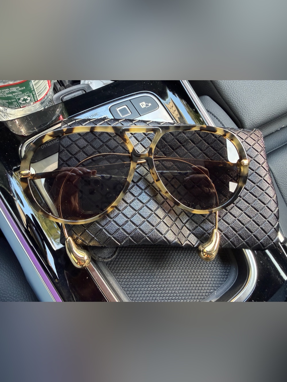 Tortoiseshell Oversized Sunglasses - Brown Lenses